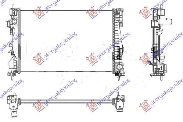 HLADNJAK MOTORA 1.8TBi (61x406x2.6) (NISSENS)