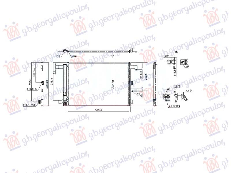 HLADNJAK KLIME 2.5 BENZIN (RS) (544x379) (NISSENS)