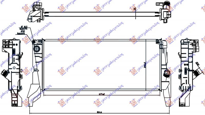 HLADNJAK MOTORA 2.0 (225i) BENZIN (AUTO) (680x280x26)