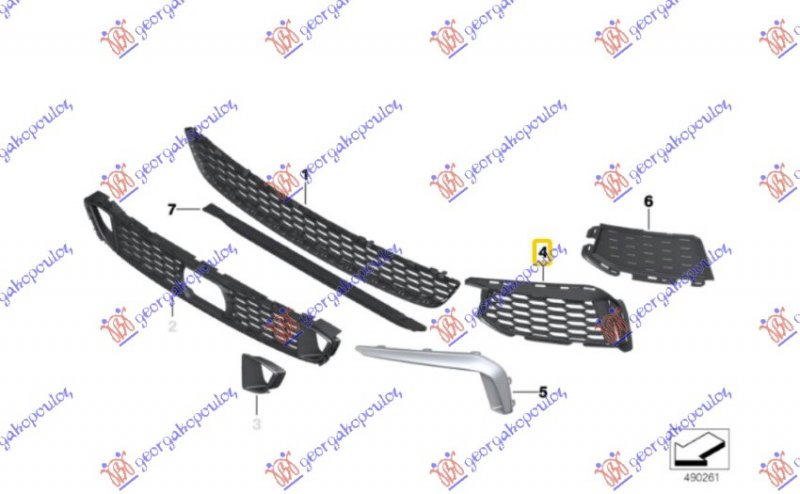 SINA ZADNJEG BRANIKA PLASTICNA (G30/SEDAN) (M-SPORT)