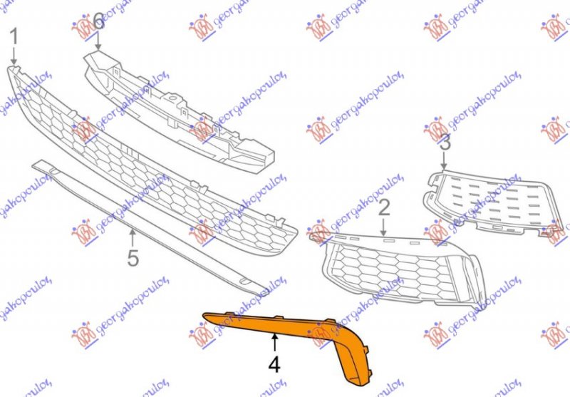 SINA ZADNJEG BRANIKA PLASTICNA (G30/SEDAN) (M-SPORT)