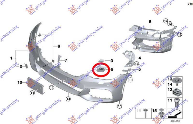 NOSAC POKLOPCA PRSKALICE FARA (M-SPORT)