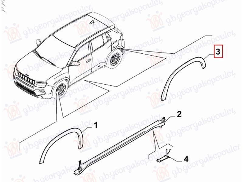 RUB PLASTICNI ZADNJEG BLATOBRANA (O)