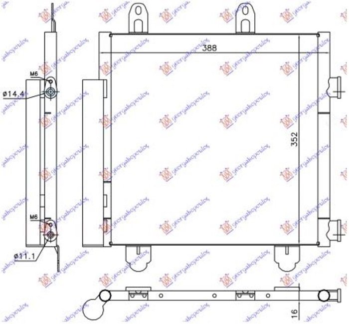 HLADNJAK KLIME ZA SVE MODELSE (390x350x16) R134a (MARELLI)