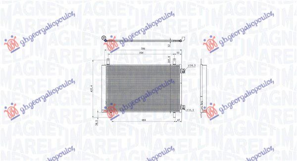HLADNJAK KLIME 1.2 PureTech BENZIN / 1.5 BLUEHDI DIZEL (574x363) (MARELLI)