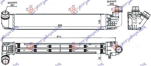 HLAD INTERCOOLER 1.5DCi (655x106x80)