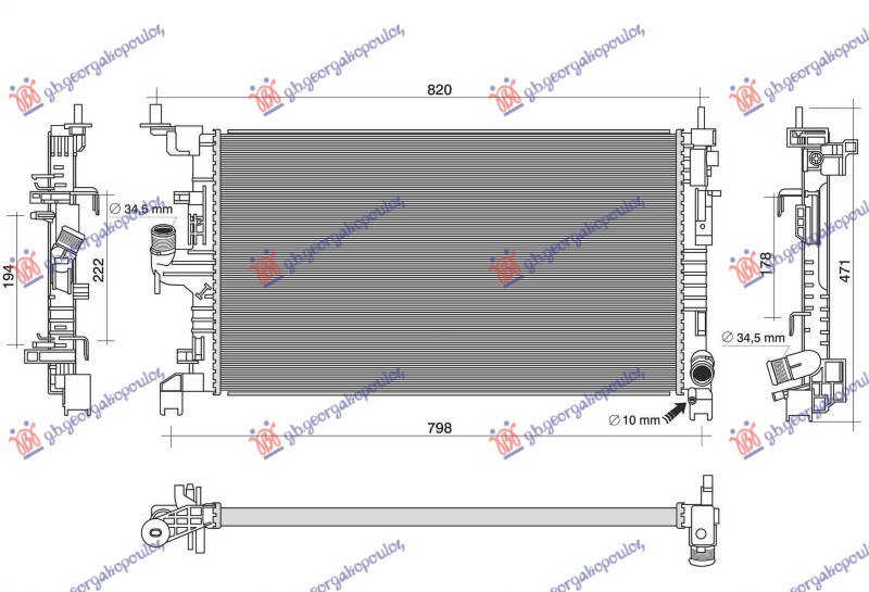 HLADNJAK MOTORA 1.5 DIZEL (MAN/AUTO) (685x388) (NISSENS)