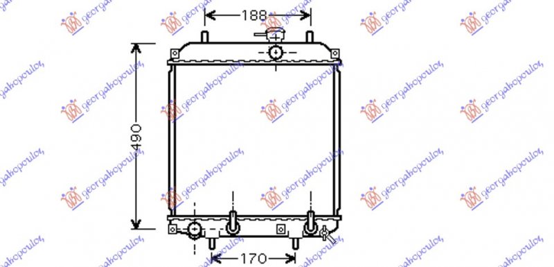 HLADNJAK MOTORA 1.0i 12V (MAN/AUTO) (40x31.7x16) (NRF)