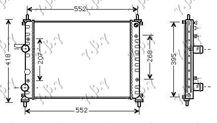 HLADNJAK MOTORA 1.6i 16V (47x41x3.2) (NISSENS)