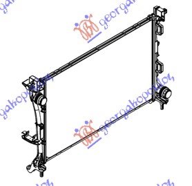 HLADNJAK MOTORA 0.9/1.4 TURBO - 1.3 JTD (620x396x26) (NRF)