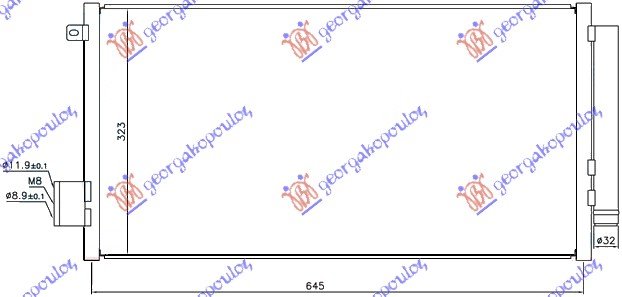 HLAD KLIME 0.9 TURBO-1.3 JTD (62.2x31.6x