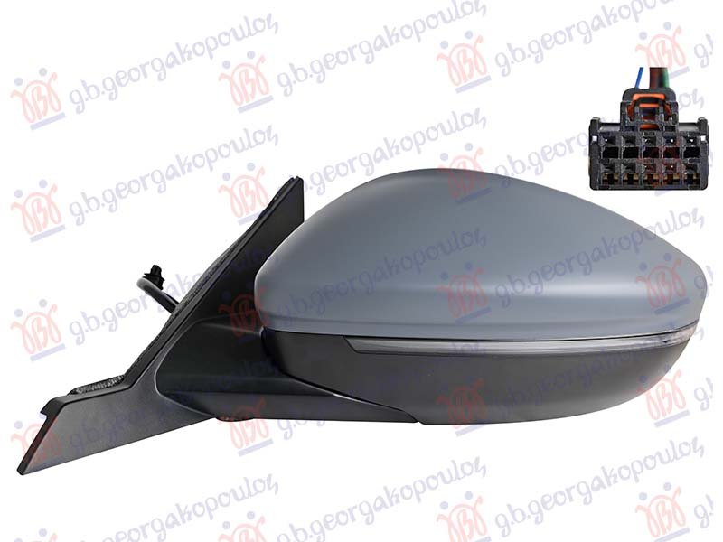 RETROVIZOR ELEKTRICNI PM (MIGAVAC) (10OTV/5 PIN) (A KVALITET) (KONVEKSNO STAKLO)