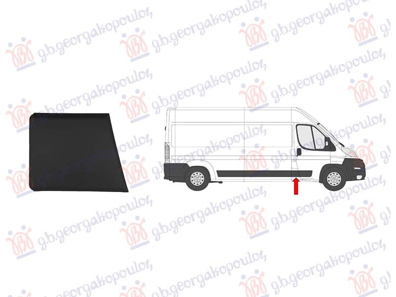 LAJSNA STUBA PREDNJIH VRATA CRNA (KRATKA/DUGA SASIJA)