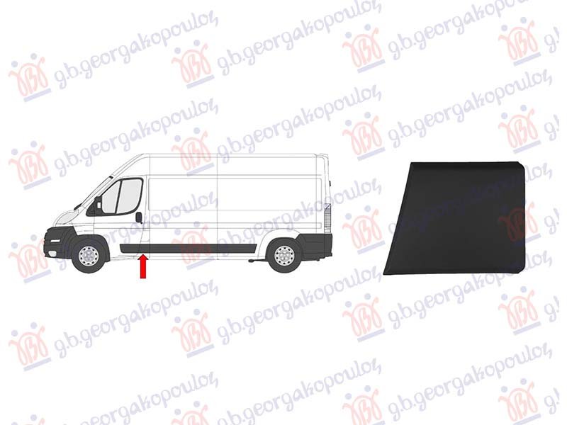 LAJSNA STUBA PREDNJIH VRATA CRNA (KRATKA/DUGA SASIJA)