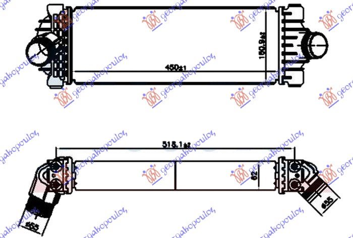 HLAD. INTERKULERA 2.0 DIZ (450x160x62)