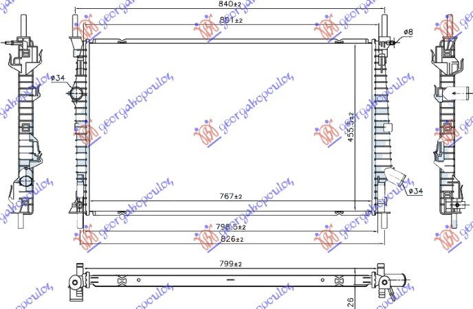 HLADNJAK 2.0 TDCi DIZ (765x460x26) FWD