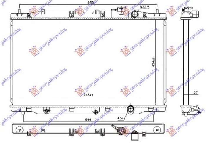 HLAD 1.6 i-DTEC DIZEL (424x748x27)(KOYO)