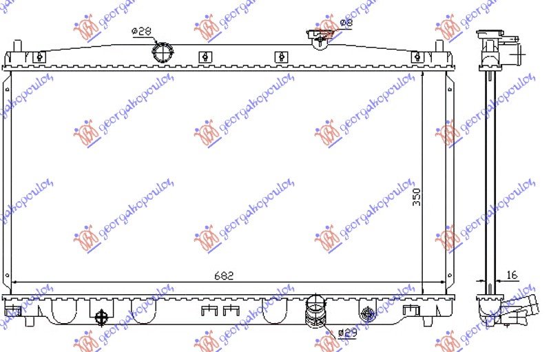 HLADNJAK MOTORA 1.5-i6V HIBRID (AUTO) (35x68x1.6) (NRF)