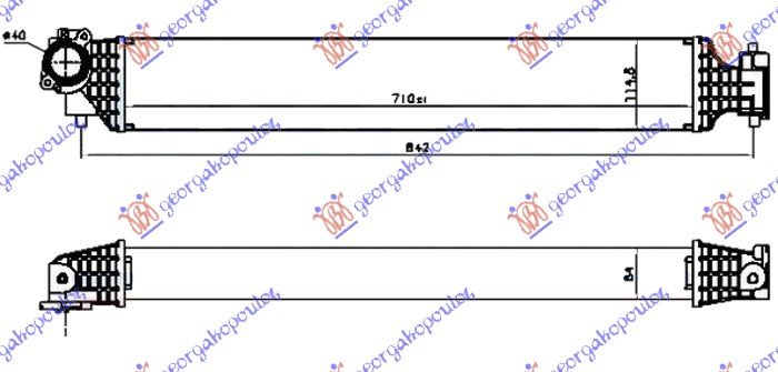 HLAD. INTERC. 1.0-1.5 BENZ (710x110xx65)