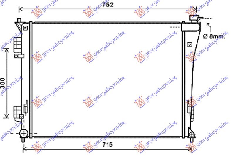 HLAD.MOTORA 1.6-2.0i16V (63.8x48.5x1.4)