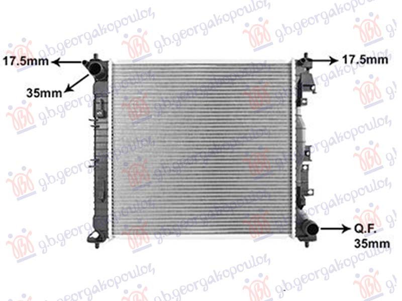 HLADNJAK MOTORA 1.6 BENZIN/HIBRID - 1.6 DIZEL/HIBRID (MAN/AUTO) (485x478) (NRF)