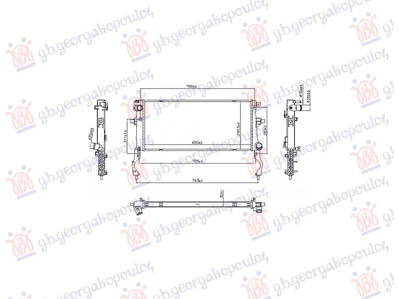 HLADNJAK MOTORA 1.0 T-Gdi BENZIN/HIBRID (650x291) (NISSENS)