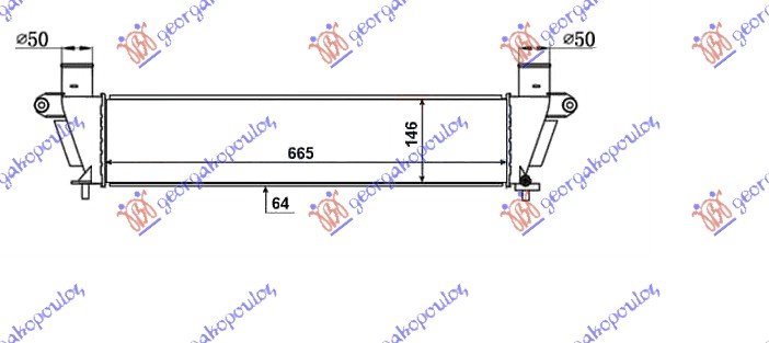 HLAD INTERC.2.5-3.0 TD (665x146x64)