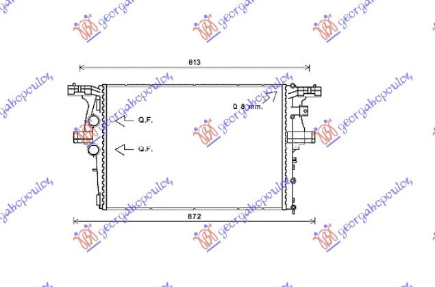 HLADNJAK MOTORA 2.3 T.D(63.8x43.9x38)M/A