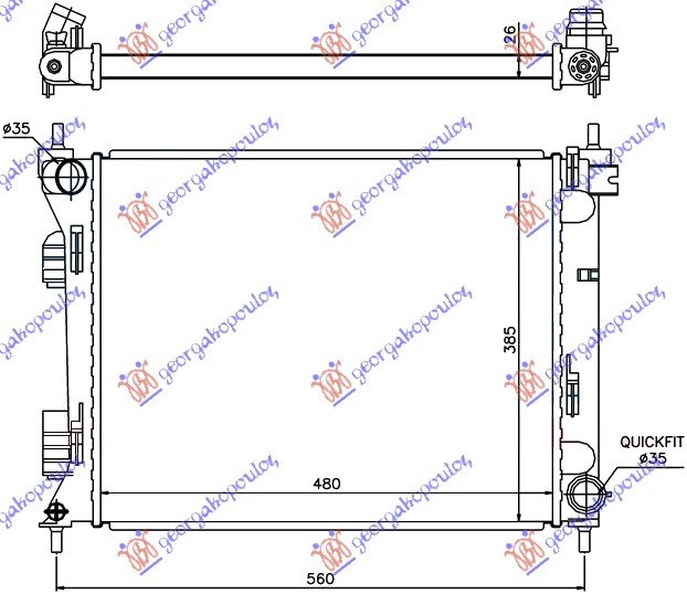 HLAD MOTORA 1.1-1.4 CRDi (48x38.5x26)