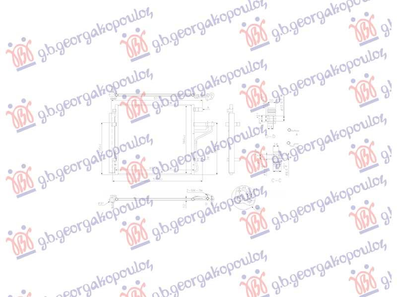 HLADNJAK KLIME 1.0/1.2 BENZIN (CEV 12.7/17) (447x398x12)