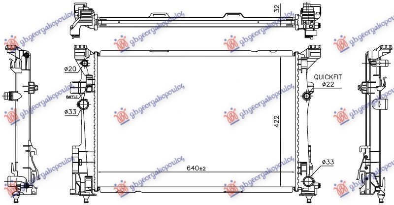 HLADNJAK MOTORA 2.0 BENZIN (AUTO) (640x422) (NRF)