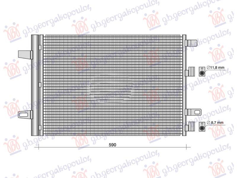 HLADNJAK KLIME SVI MODELI BENZIN/DIZEL (570x430x12) (NRF)
