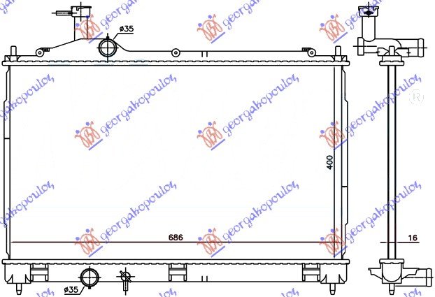 HLADNJAK BENZIN M/A (40x68.6)