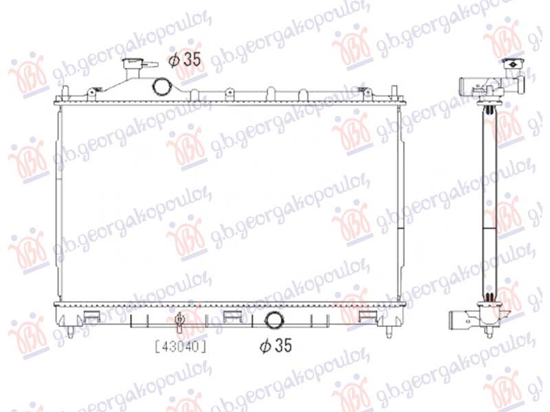 HLADNJAK MOTORA 1.5 T-Mivec BENZIN (AUTO) (400x685x26)