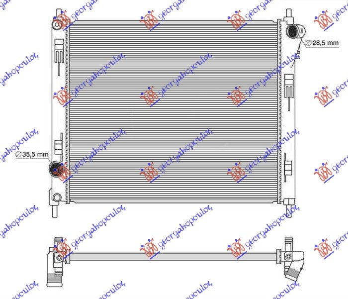HLADNJAK MOTORA 1.2 DIG-T BENZIN (508x432) (KOYO)
