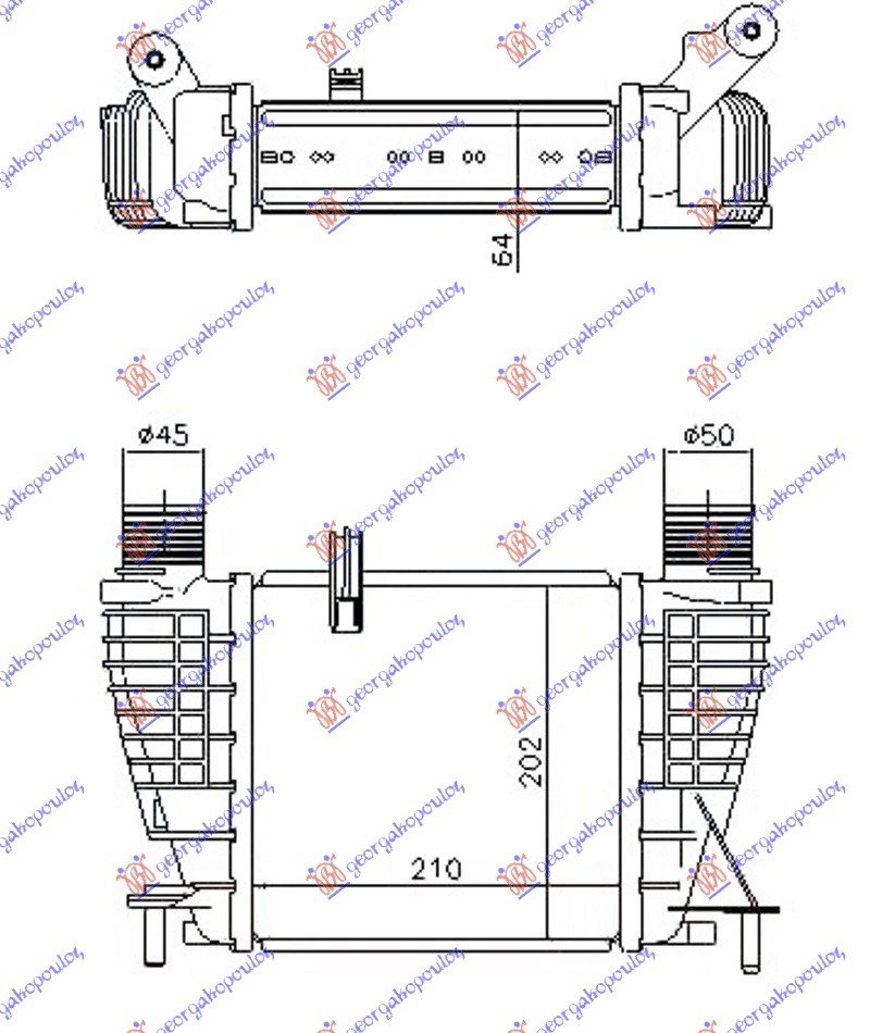 HLAD. INTERC. 1.5 DIZEL (210x205x64)