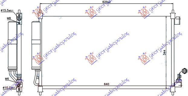 HLADNJAK KLIME 1.6i 16V(61x34.2x1.6)