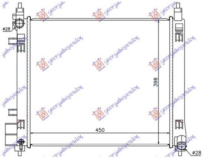 HLADNJAK MOTORA 1.2 DIG (MAN/AUTO) (45x40) (HR12DDR) (KOYO)