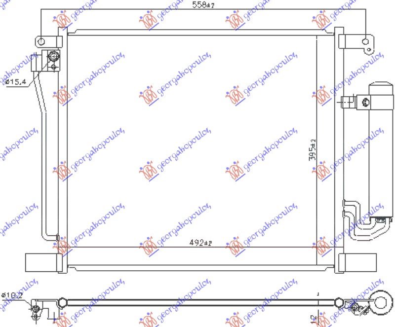 HLADNJAK KLIME 1.2 DIG-T/1.6 DIG-T BENZIN (492x395) (KOYO)