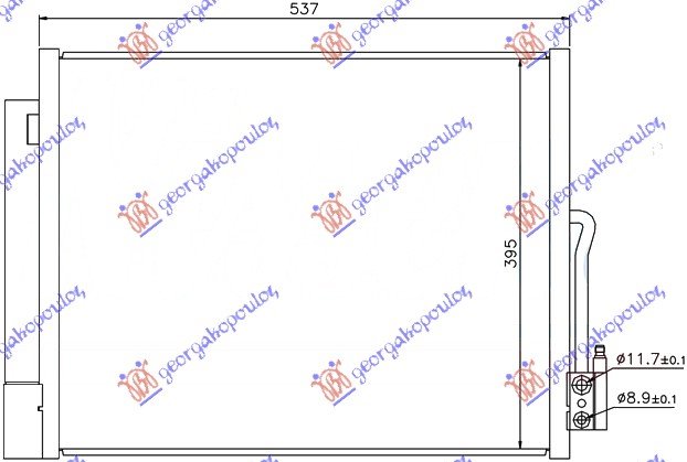 HLADNJAK KLIME BENZIN/DIZEL (500x410) (MARELLI)