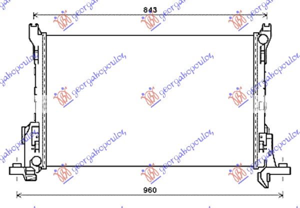 HLADNJAK MOTORA 1.6 CDTi DIZEL (MAN) (+AC) (750x470x26) (VALEO)