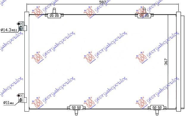 HLADNJAK KLIME 1.2-1.6VTi-1.6HDi (56.9x3