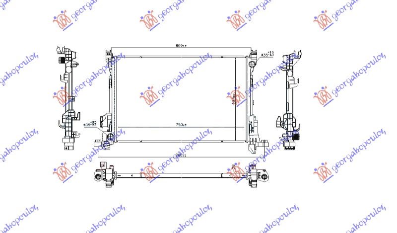 HLADNJAK MOTORA 2.0 (MAN) (750x481x26) (NRF)