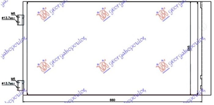 HLADNJAK KLIME BENZIN/DIZEL (625x330x12) (KOYO)