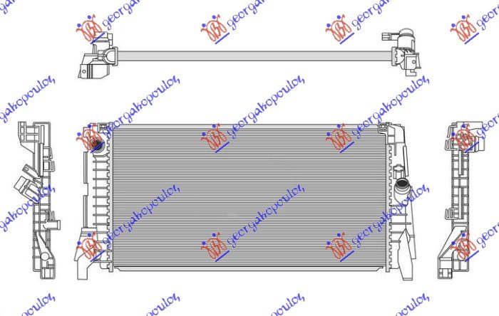 HLADNJAK MOTORA 1.5/2.0 (S) BENZIN (MAN/AUTO) (680x355) (NISSENS)