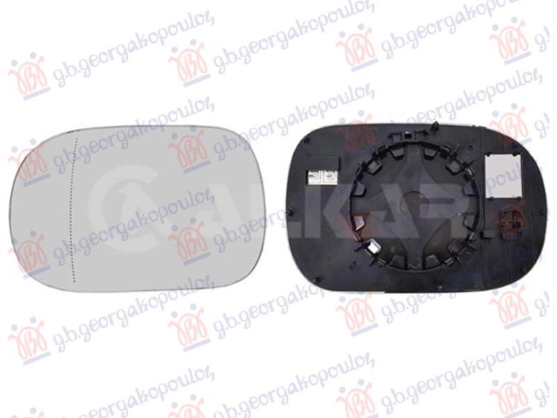 STAKLO RETROVIZORA (ASFERICNO) (2 PIN)