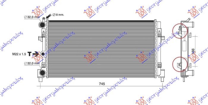 HLADNJAK MOTORA 1.0 BENZIN (MANUELNI) (640x340) (NISSENS)