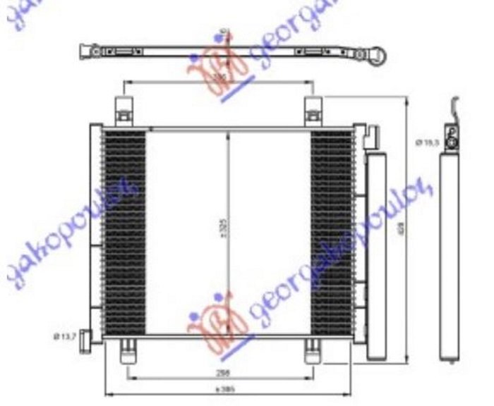 HLADNJAK KLIME 1.0i /12V (400x330x16) (MARELLI)