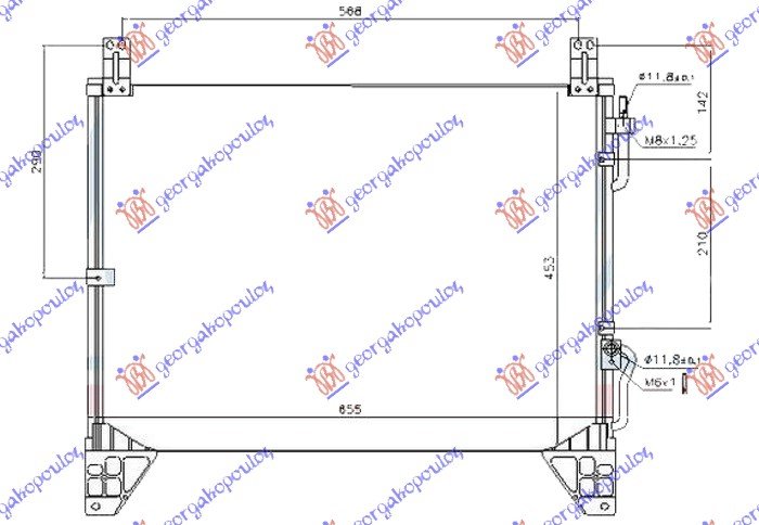 HLADNJAK KLIME 2.9 TD DIZEL (655x453x16)