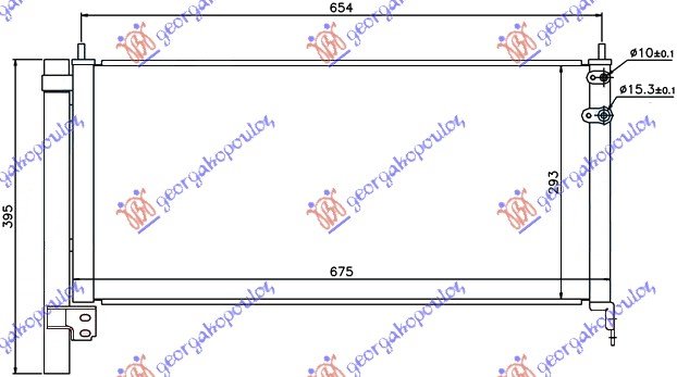 HLADNJAK KLIME (64x29x1.6) 1.8i 16V HYBR